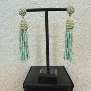 Elegant Beaded Tassel Earrings